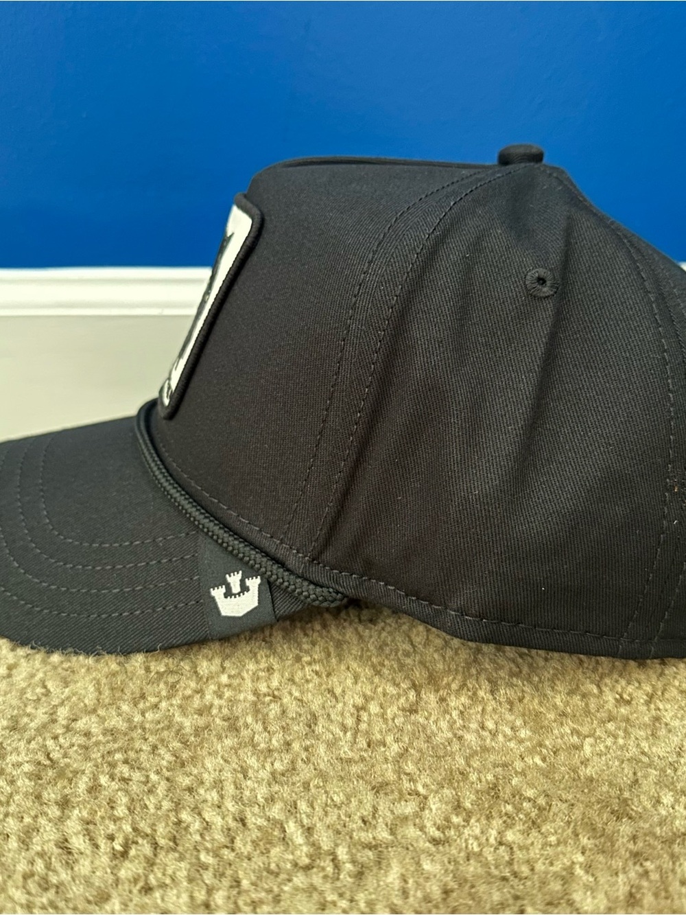 Goorin Bros The Farm Panther 100 SnapBack Trucker Hat Black Rope New Nwt - Picture 2 of 6